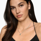 MINI PEAR CUT AMULET Sterling Silver with 14K Yellow Gold and Hampton Blue Topaz, 11mm