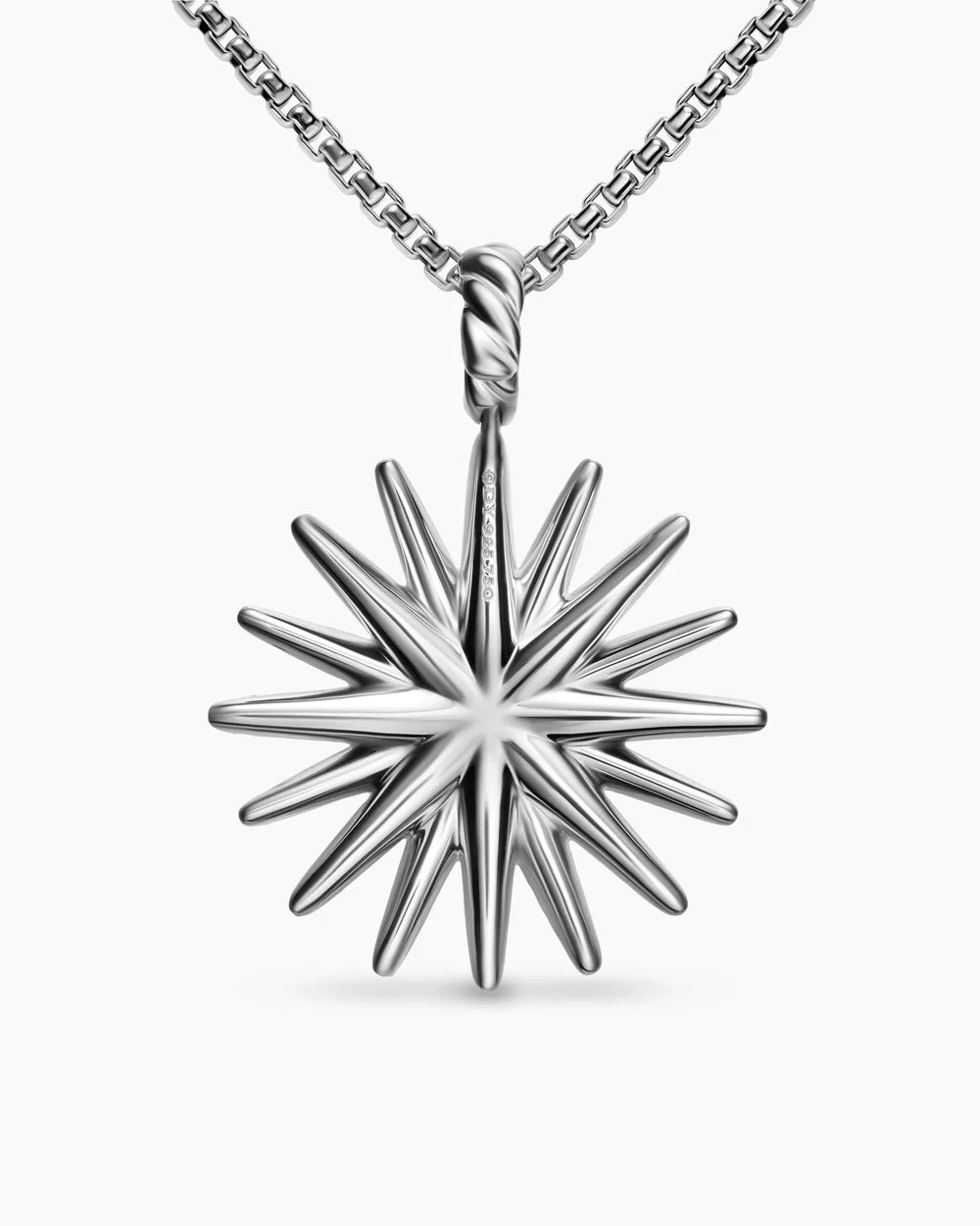 STARBURST AMULET Sterling Silver with 18K Yellow Gold with Diamonds, 25mm