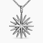 STARBURST AMULET Sterling Silver with 18K Yellow Gold with Diamonds, 25mm