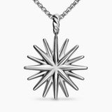 STARBURST AMULET Sterling Silver with 18K Yellow Gold with Diamonds, 25mm