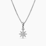 PETITE STARBURST AMULET Sterling Silver with Full Pavé Diamonds, 10mm