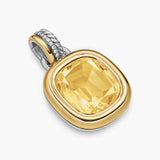 DY MERCER® COLOR AMULET Sterling Silver with 18K Yellow Gold, Champagne Citrine and Diamonds, 17mm