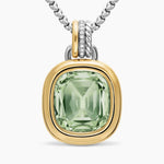 DY MERCER® COLOR AMULET Sterling Silver with 18K Yellow Gold, Prasiolite and Diamonds, 17mm