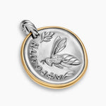APHRODITE MEDALLION AMULET Sterling Silver with 14K Yellow Gold and Diamonds, 29.5mm