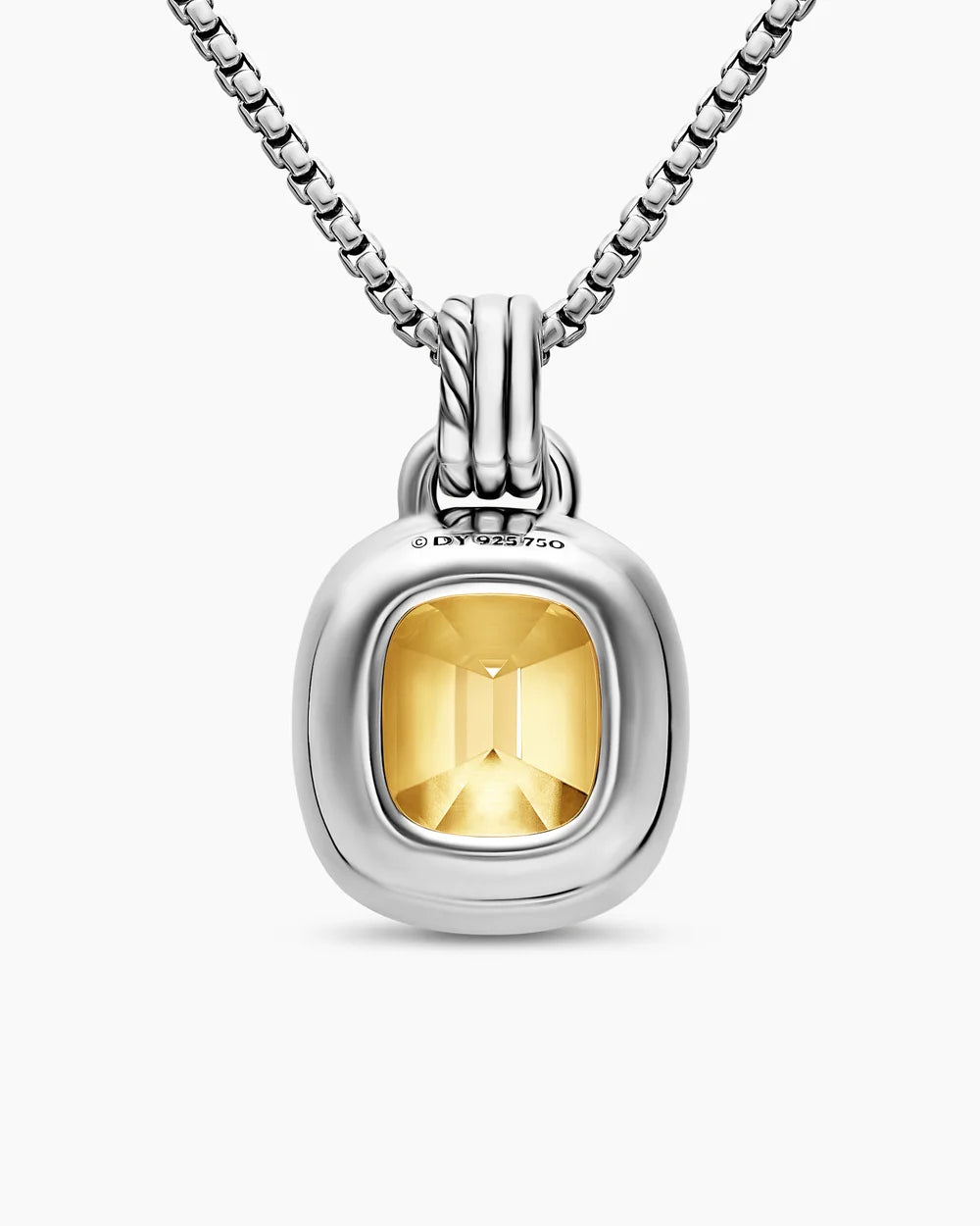 DY MERCER® COLOR AMULET Sterling Silver with 18K Yellow Gold, Champagne Citrine and Diamonds, 13mm