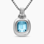 DY MERCER® COLOR AMULET Sterling Silver with 18K Yellow Gold, Sky Blue Topaz and Diamonds, 13mm