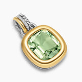 DY MERCER® COLOR AMULET Sterling Silver with 18K Yellow Gold, Prasiolite and Diamonds, 13mm