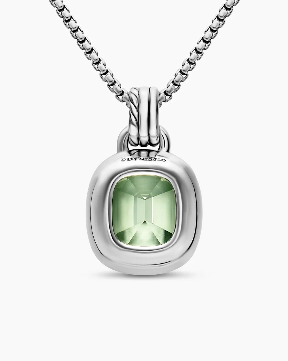 DY MERCER® COLOR AMULET Sterling Silver with 18K Yellow Gold, Prasiolite and Diamonds, 13mm