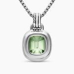 DY MERCER® COLOR AMULET Sterling Silver with 18K Yellow Gold, Prasiolite and Diamonds, 13mm