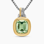 DY MERCER® COLOR AMULET Sterling Silver with 18K Yellow Gold, Prasiolite and Diamonds, 13mm