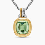 DY MERCER® COLOR AMULET Sterling Silver with 18K Yellow Gold, Prasiolite and Diamonds, 13mm