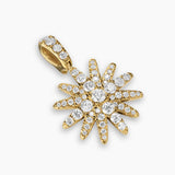 PAVÉ STARBURST AMULET 18K Yellow Gold with Diamonds, 15mm