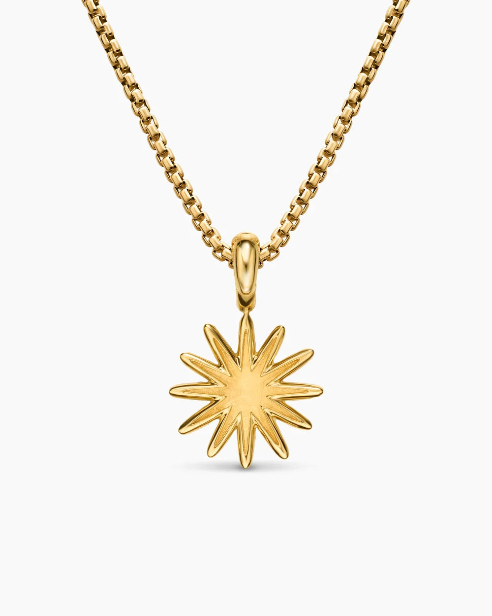 PAVÉ STARBURST AMULET 18K Yellow Gold with Diamonds, 15mm