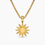 PAVÉ STARBURST AMULET 18K Yellow Gold with Diamonds, 15mm