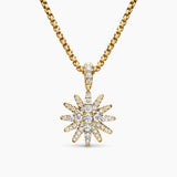 PAVÉ STARBURST AMULET 18K Yellow Gold with Diamonds, 15mm