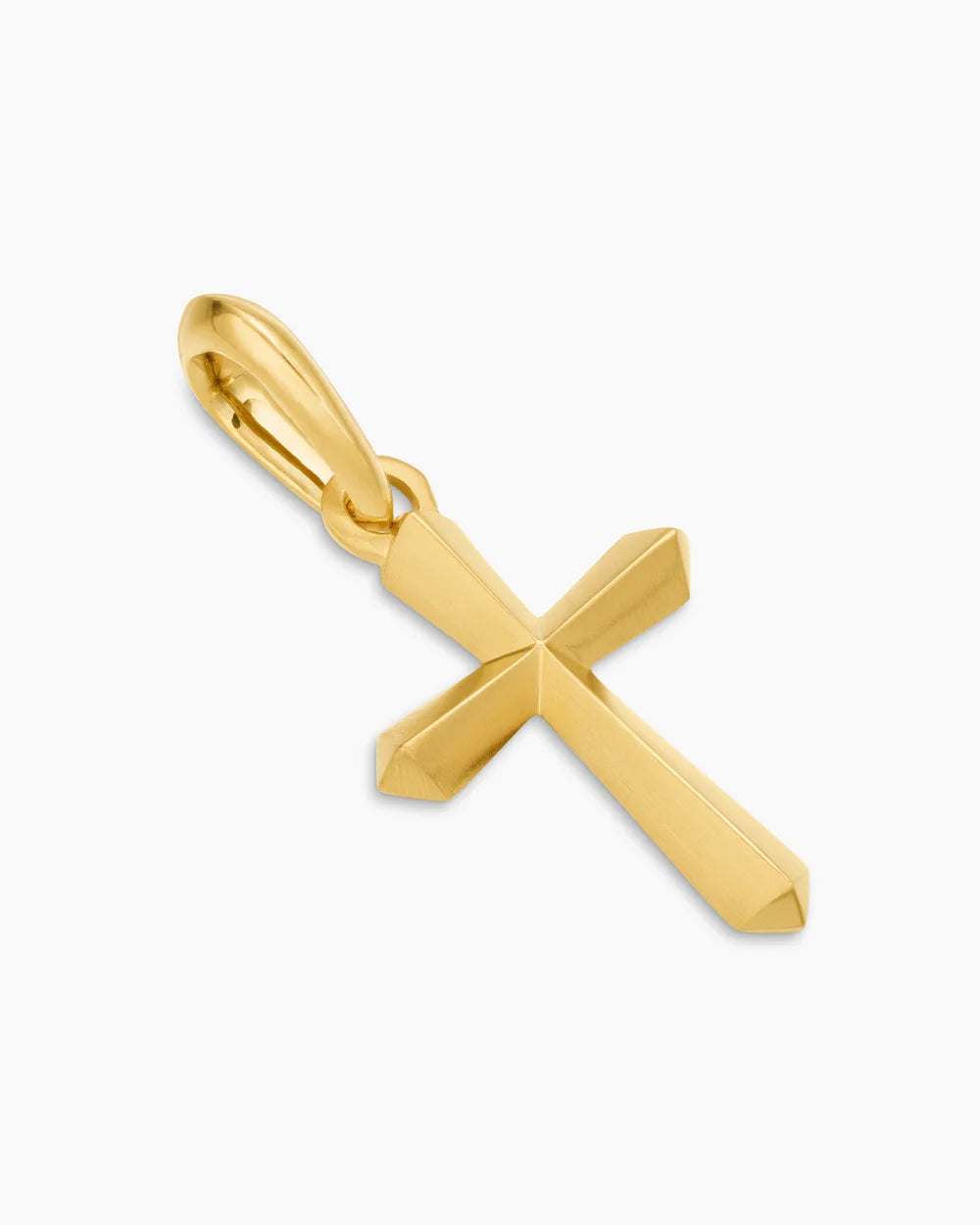 Roman Cross Amulet in 18K Yellow Gold, 19mm