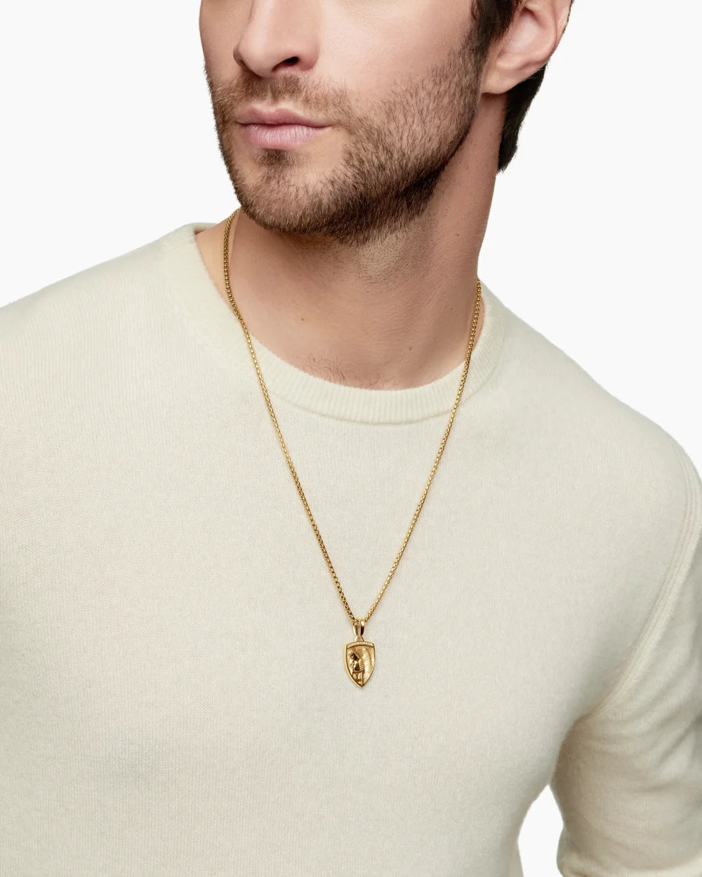 St. Michael Amulet in 18K Yellow Gold, 26mm