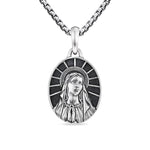 Mary Amulet in Sterling Silver, 20mm