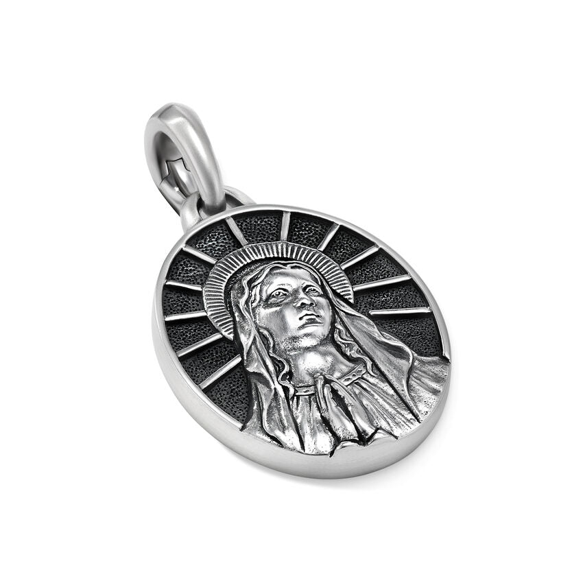 Mary Amulet in Sterling Silver, 20mm