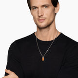 CHEVRON TAG Sterling Silver with Tiger's Eye, 21mm