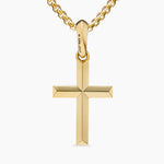 Cross Pendant 18K Yellow Gold with Diamonds, 24mm