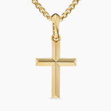 Cross Pendant 18K Yellow Gold with Diamonds, 24mm