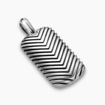 Chevron Tag Sterling Silver, 34mm