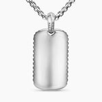 Chevron Tag Sterling Silver, 34mm