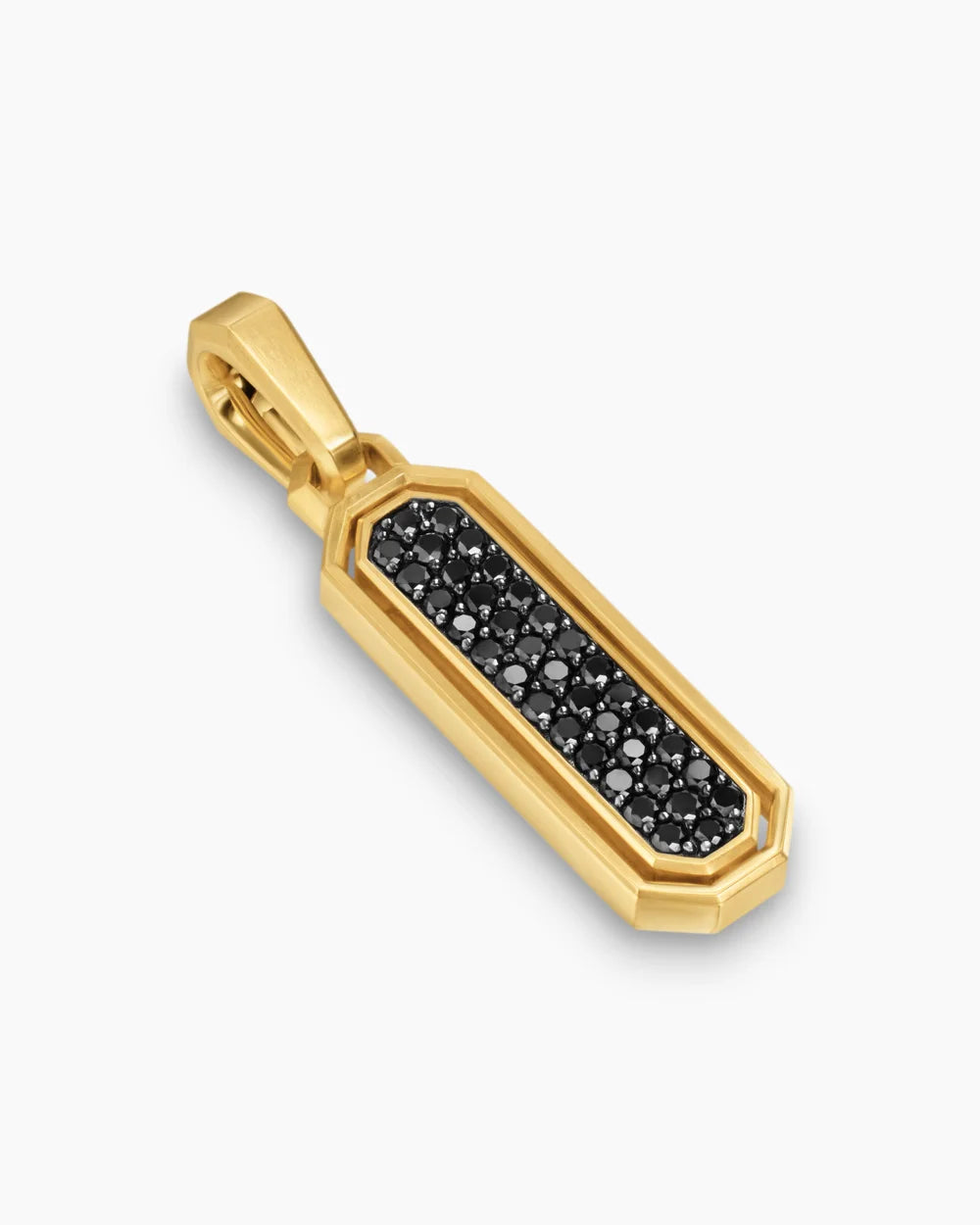 Streamline® Inlay Amulet 18K Yellow Gold with Black Onyx and Black Diamonds, 30.7mm