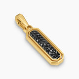 Streamline® Inlay Amulet 18K Yellow Gold with Black Onyx and Black Diamonds, 30.7mm