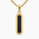 Streamline® Inlay Amulet 18K Yellow Gold with Black Onyx and Black Diamonds, 30.7mm
