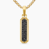 Streamline® Inlay Amulet 18K Yellow Gold with Black Onyx and Black Diamonds, 30.7mm