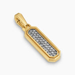 Streamline® Inlay Amulet 18K Yellow Gold with Meteorite and Grey Diamonds, 30.7mm