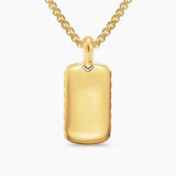 Chevron Tag 18K Yellow Gold with Black Onyx, 27mm