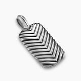 Chevron Tag Sterling Silver, 27mm