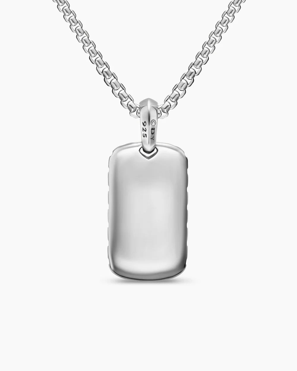 Chevron Tag Sterling Silver, 27mm
