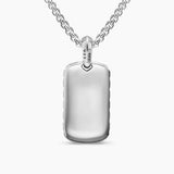 Chevron Tag Sterling Silver, 27mm