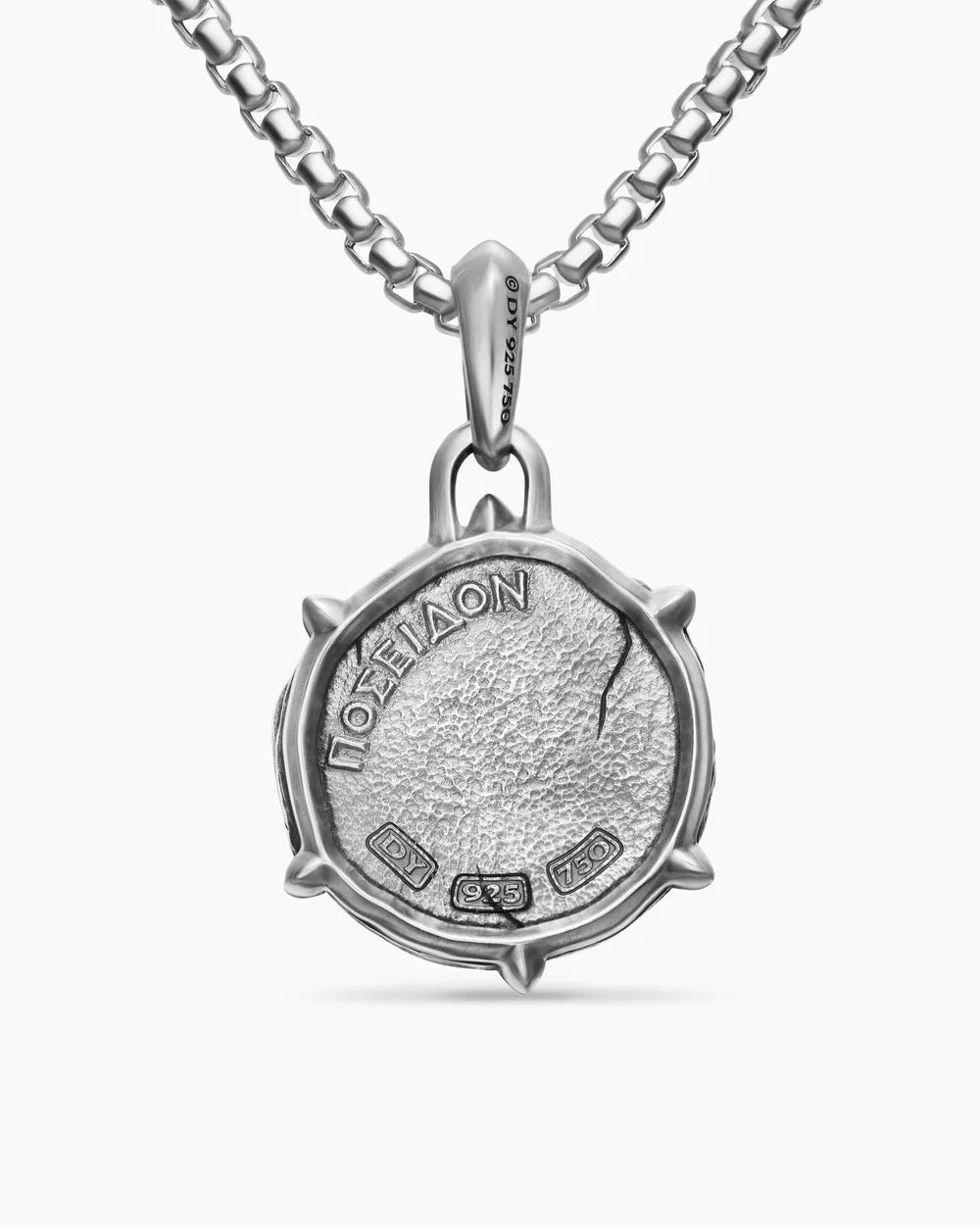 POSEIDON AMULET Sterling Silver with 18K Yellow Gold, 26.4mm
