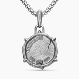 POSEIDON AMULET Sterling Silver with 18K Yellow Gold, 26.4mm