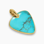 STREAMLINE® PICK AMULET 18K Yellow Gold with Turquoise, 31mm