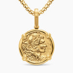 ALEXANDER THE GREAT AMULET 18K Yellow Gold, 20.5mm