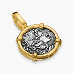 ALEXANDER THE GREAT AMULET Sterling Silver with 18K Yellow Gold, 20.5mm