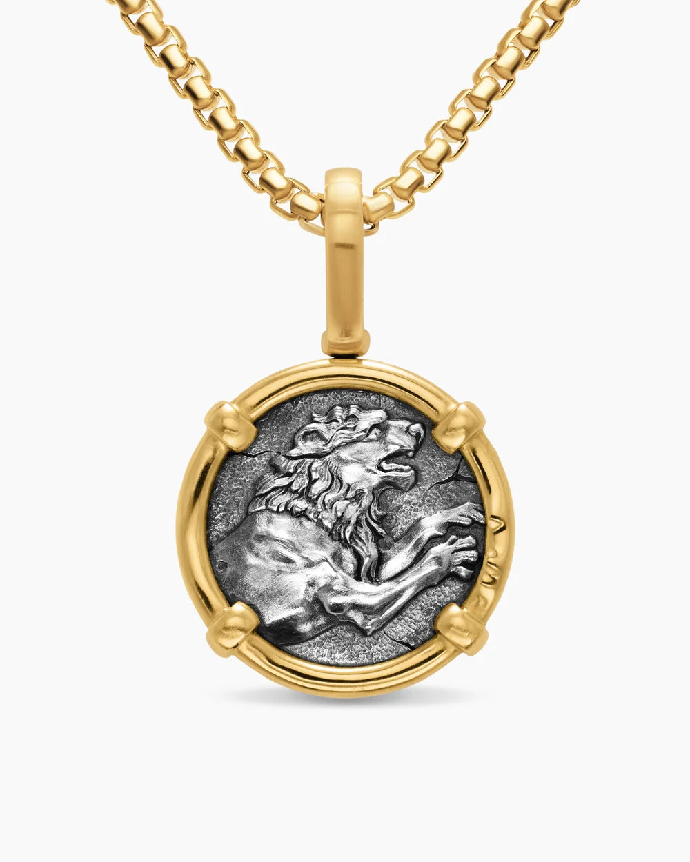 ALEXANDER THE GREAT AMULET Sterling Silver with 18K Yellow Gold, 20.5mm