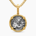 ALEXANDER THE GREAT AMULET Sterling Silver with 18K Yellow Gold, 20.5mm