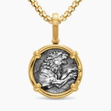 ALEXANDER THE GREAT AMULET Sterling Silver with 18K Yellow Gold, 20.5mm