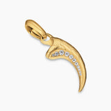 RAPTOR CLAW AMULET 18K Yellow Gold with Diamonds, 27.3mm
