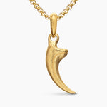 RAPTOR CLAW AMULET 18K Yellow Gold with Diamonds, 27.3mm