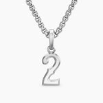 NUMBER TWO AMULET Sterling Silver, 18.6mm