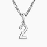 NUMBER TWO AMULET Sterling Silver, 18.6mm
