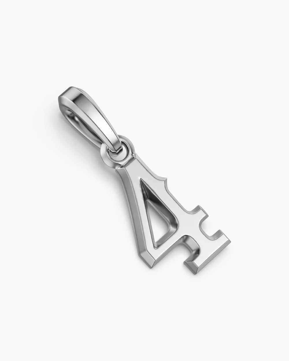 NUMBER FOUR AMULET Sterling Silver, 18.6mm